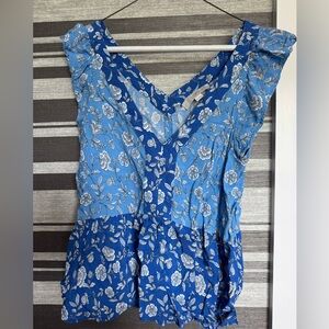 LOFT Blue Floral Women's Blouse